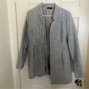 Vici herringbone open blazer